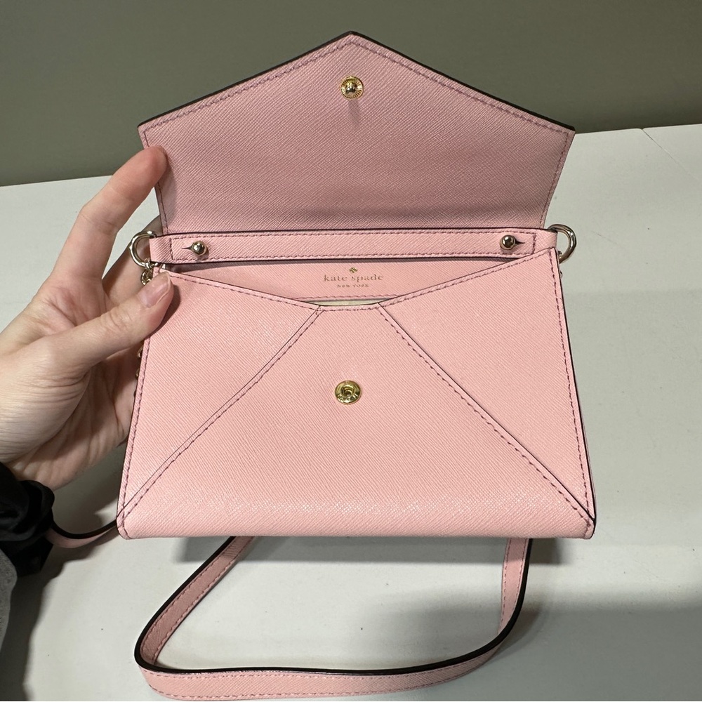 Kate Spade Pink Leather Envelope crossbody bag - Picture 3 of 10